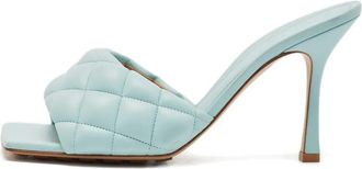 Bottega Veneta Sandali in pelle trapuntata 100mm - Blu