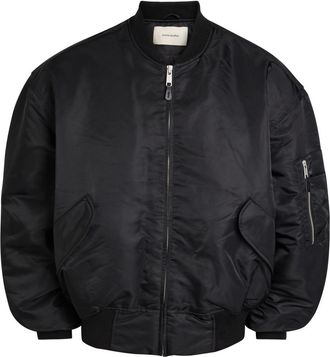 Entire studios Broad Padded Nylon Bomber Jacket - Black - XL