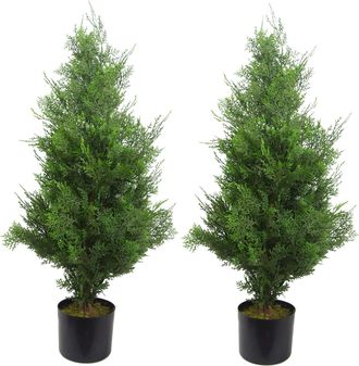 Leaf 90cm Artificial Cypress Topiary