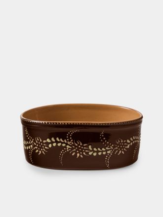 Poterie d'&Eacute;vires Flowers Hand-Painted Ceramic Mini Oval Dish