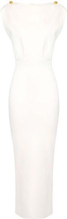 Elisabetta Franchi Red Carpet Dress In Fabric Stitch Knit