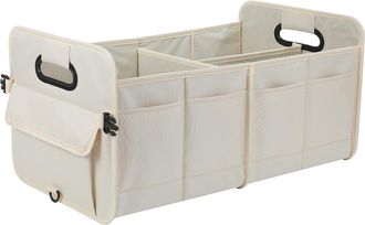 No Brand Organizador Plegable Multicompartimento Para Coche Con Correas Ajustables, Apto Para Suv (beige)
