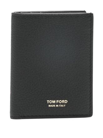 Tom Ford textured bi-fold card holder - Nero