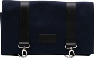 Dior Vintage, unisex, Blauw, ONE Size, Pre-owned Textured Document Holder with Adjustable Straps