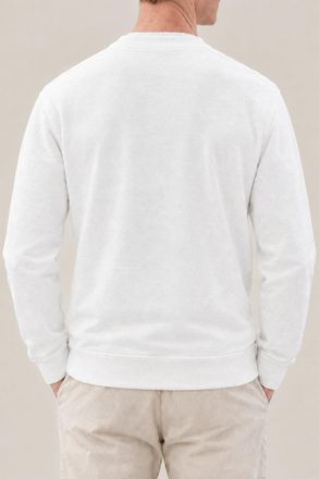 Brunello Cucinelli Tonal-Embroidered Cotton Sweatshirt - White