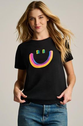 Lisa Todd All Smiles Cotton T-Shirt in Black at Nordstrom, Size X-Small