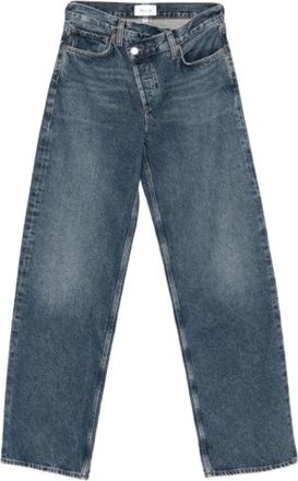 A Gold E Arc Criss Cross Wide-Leg Jeans - Dames - Regular Fit Jeans - Blauw - W23 - Katoen - Jeans