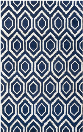 Safavieh Alfombra lana blu scuro/neutrale 183 x 274 cm