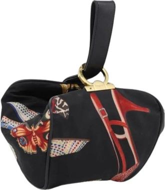 Ferragamo Pre-owned Pouch - Dames - Vintage Handtas - Zwart - ONE Size - Nylon - Vintage