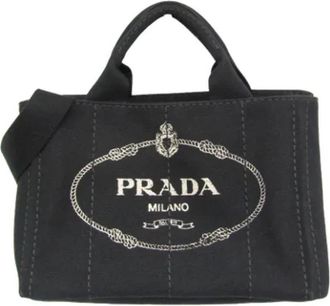 Prada Pre-owned Canvas prada-bags - Dames - Vintage Handtas - Zwart - ONE Size - Vintage