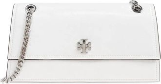 Tory Burch Kira Turnlock Schoudertas - Dames - Schoudertassen - Wit - ONE Size - Katoen - Tassen