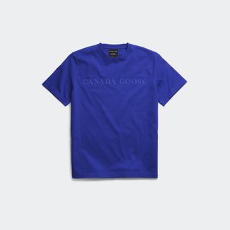 Canada Goose Vantage Embroidered T-Shirt (Men, Azurite Blue, XXL)