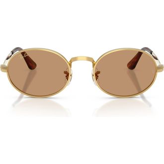 Ray-Ban x A$AP Rocky 54mm Oval Sunglasses in Arista /Brown at Nordstrom