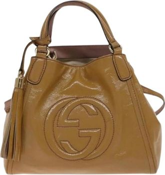 Gucci Pre-owned Handbags, female, Beige, Size: ONE SIZE Pre-owned Vintage Handbag