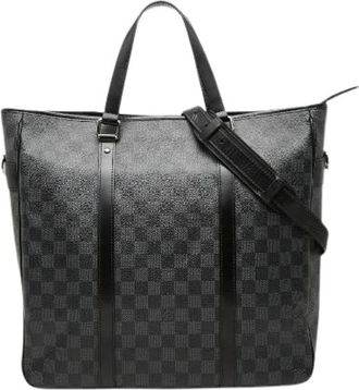 Louis Vuitton Pre-owned Tadao Damier Graphite 2way Bag - Heren - Vintage Shopper - Grijs - ONE Size - Leer - Vintage