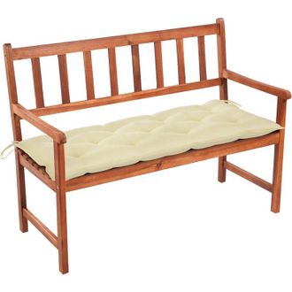 vidaXL Banco De Jard&iacute;n Con Coj&iacute;n Madera Maciza De Acacia 120 Cm Vidaxl