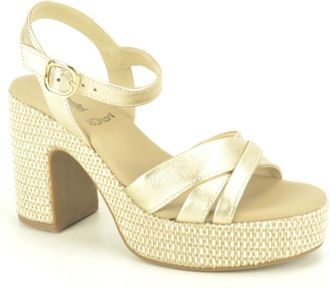 Nero Giardini High Heel Sandalen - Dames - Sandalen met hakken - Geel - 40 EU - Schoenen