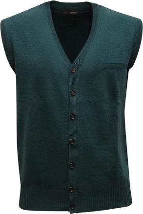Tonello R2000 Wolmix Vest - Heren - Spencers - Groen - M - Wol - Truien & Vesten