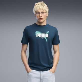 Puma T-shirt Graphics PUMA da uomo, Abbigliamento, Blu, XXL