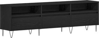 vidaXL Gabinete de tv Roble negro 150 x 30 x 44.5 cm Vidaxl