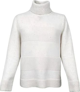 D.exterior Maglione a collo alto in maglia maculata - - Knitwear - Donna - Bianco - S