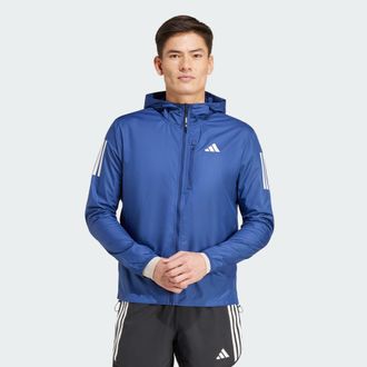 adidas ADIDAS Performance Mens Own The Run Jacket - Navy Lace - Size 2XL