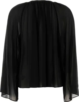Michael Kors Womens Black Georgette Blouse Polyester