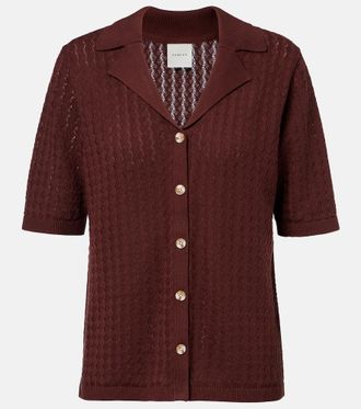 Varley Camicia Madelene in cotone pointelle
