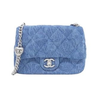 Chanel Pre-owned Denim Shoulder Bag - Dames - Pre-owned - Blauw - Maat: ONE Size Denim