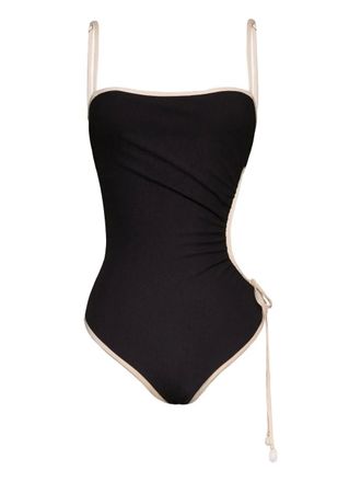 Johanna Ortiz Primordial Femininity cut-out tie swimsuit - women - Polyamide/Elastane - L - Black