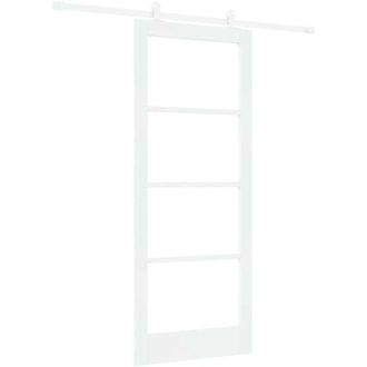 vidaXL Puerta Deslizante Orkdal Blanco 83 X 202 Cm Madera Y Metal