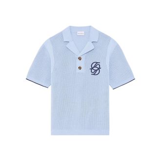 Dr&ocirc;le de Monsieur Button Embroidered Polo Shirt