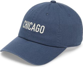 American Needle Slouch Chicago Cotton Twill Baseball Cap in Classic Blue at Nordstrom