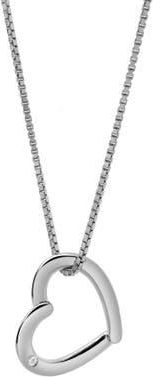 LuvMyJewelry Lorina Sterling Silver 0.01 Ct Diamond Open Heart Pendant in 925 Sterling Silver at Nordstrom