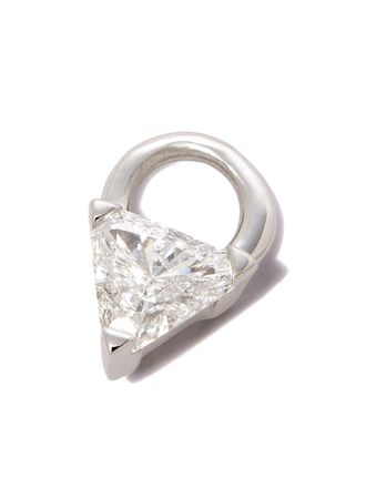 Maria Tash 18kt white gold diamond triangle charm - women - Diamond/18kt White Gold - OS - Silver