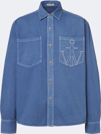 J.W.Anderson Camicia in chambray di cotone con ricamo