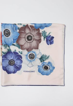 Ferragamo Foulard Anemoni Ferragamo in seta stampata