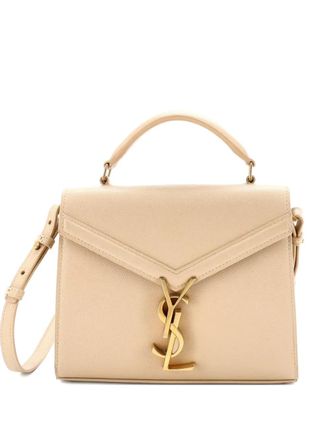 Saint Laurent Cassandra Top Handle Bag Leather Mini shoulder bag - Toni neutri