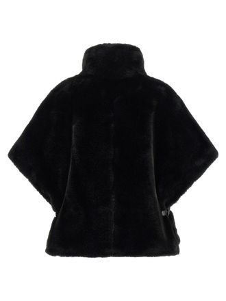 Pinko Fur Cape - Black