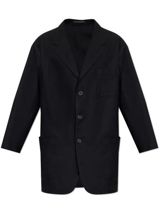 Yohji Yamamoto single-breasted blazer - Black
