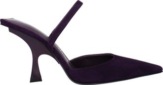 The Attico Purple Leather Stiletto Heel Womens Sandals