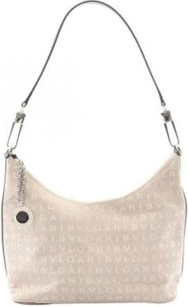 Bulgari Pre-owned Canvas Shoulder Bag - Dames - Vintage Schoudertas - Beige - ONE Size - Leer - Vintage