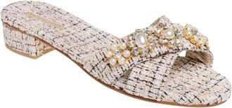 Emanuela Caruso Capri Schoenen, Dames, Veelkleurig, 39 EU, Slipper fascia incrocio tessuto teti