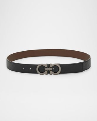Ferragamo Men & apos;s Reversible Gancini-Buckle Belt
