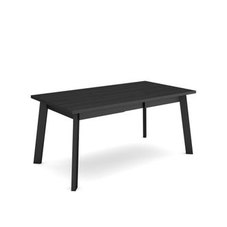 Skraut Home Skraut Home - Mesa Comedor, Mesa Fija Cocina Y Sal&oacute;n, 170, Para 8 Comensales, Patas De Madera, Estilo Moderno, Negro
