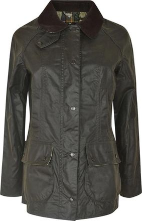 Barbour Beadnell Wax Jacket - Dames - Regenjassen - Groen - L - Katoen - Jassen