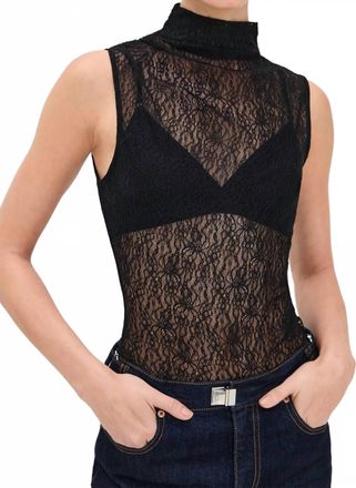 Veronica Beard Mylie Lace Sleeveless Top In Black