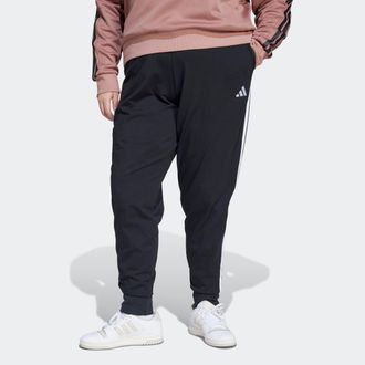 adidas Sporthose ADIDAS SPORTSWEAR ESSENTIALS 3-STREIFEN JOGGER- (GROSSE GR&Ouml;SSEN), Damen, Gr. 1X, N-Gr, schwarz, wei&szlig;, Obermaterial: 93% Baumwolle, 7% Elasth