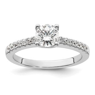 Diamond2Deal 14k White Gold Lab Grown Diamond Wedding Band Ring 0.7Ct Clarity- VS Color- G-H