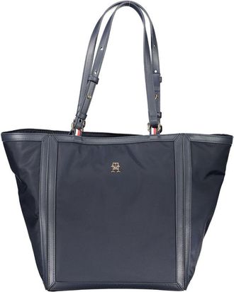Tommy Hilfiger Womens Julia Tote Nylon Bag Aw0aw09645 - Dark Blue - One Size